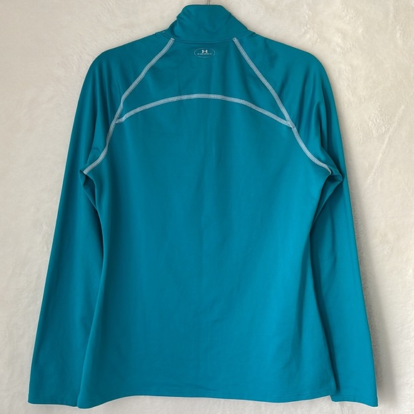 Under Armour 1/4 Zip Semi-Fitted Cold Gear Active Long Sleeve Womens Size L - Picture 2 of 10